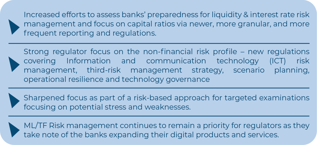 Increased efforts to assess bank